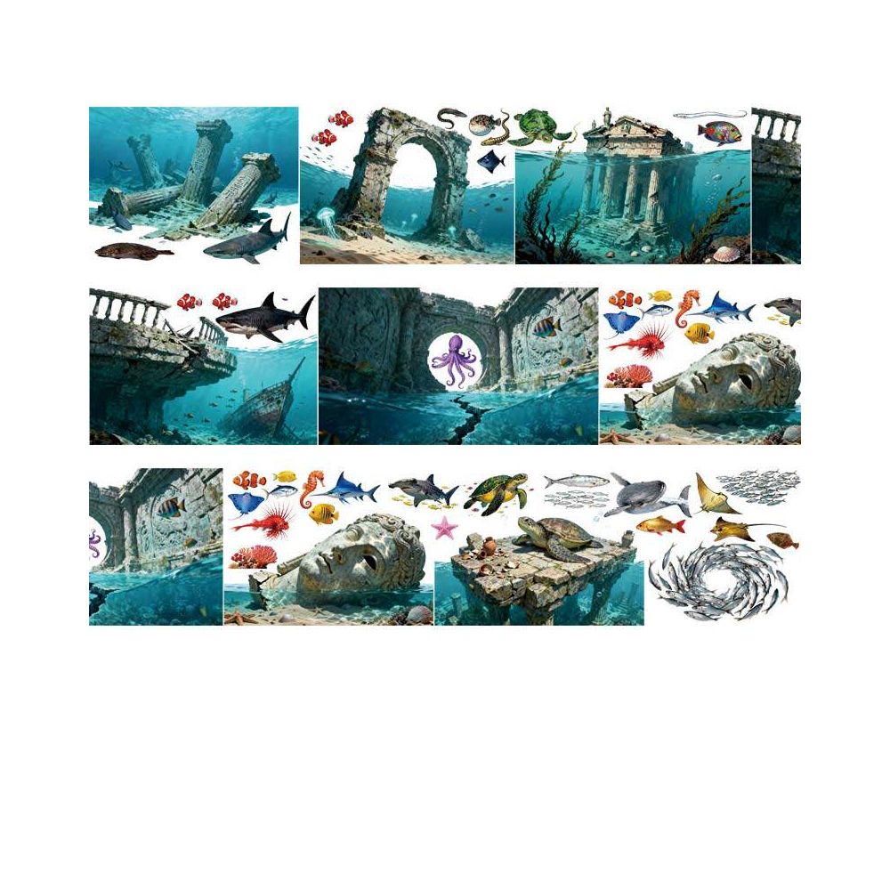 Homemade pirate ship mysterious sea area Pet Tape 9cm x 1m