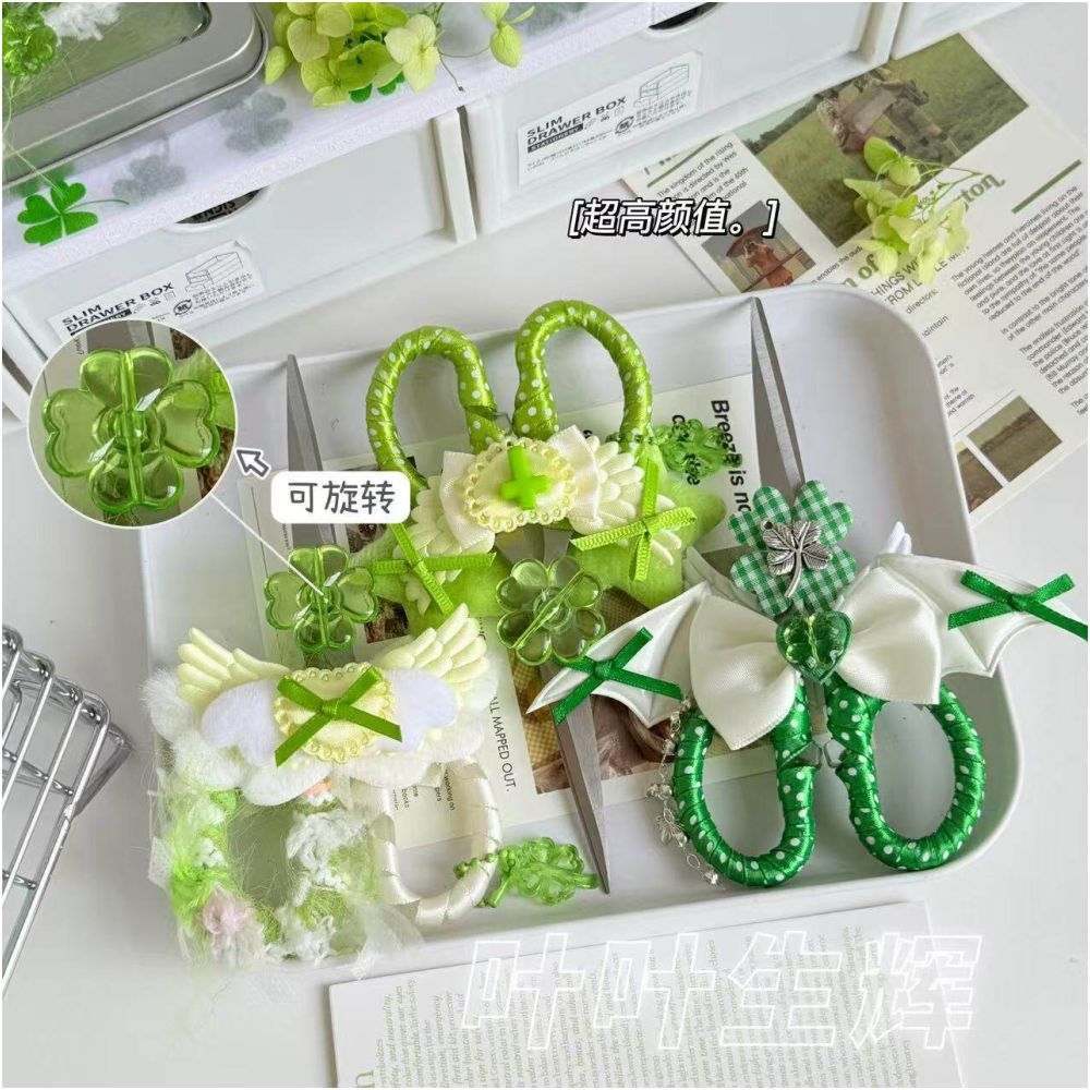 Cute Art Scissors Handmade Clover