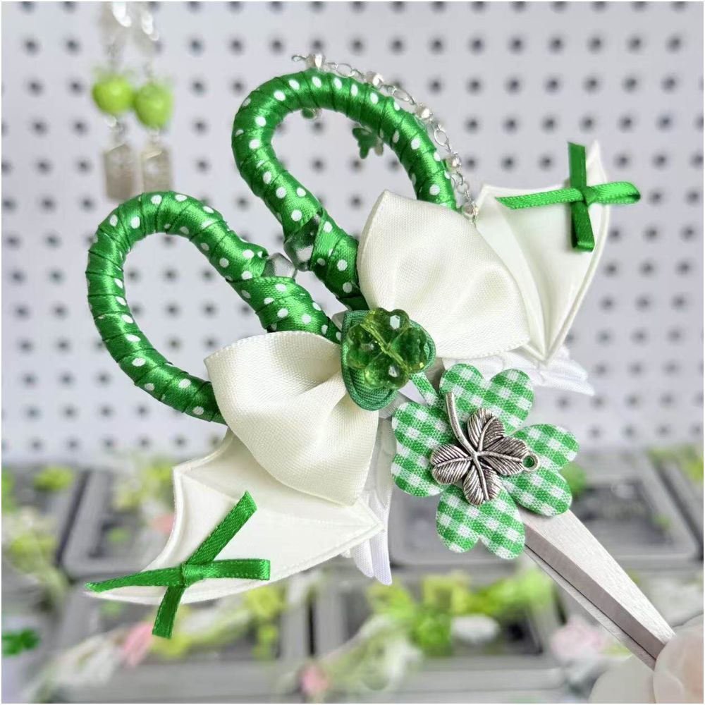 Cute Art Scissors Handmade Clover