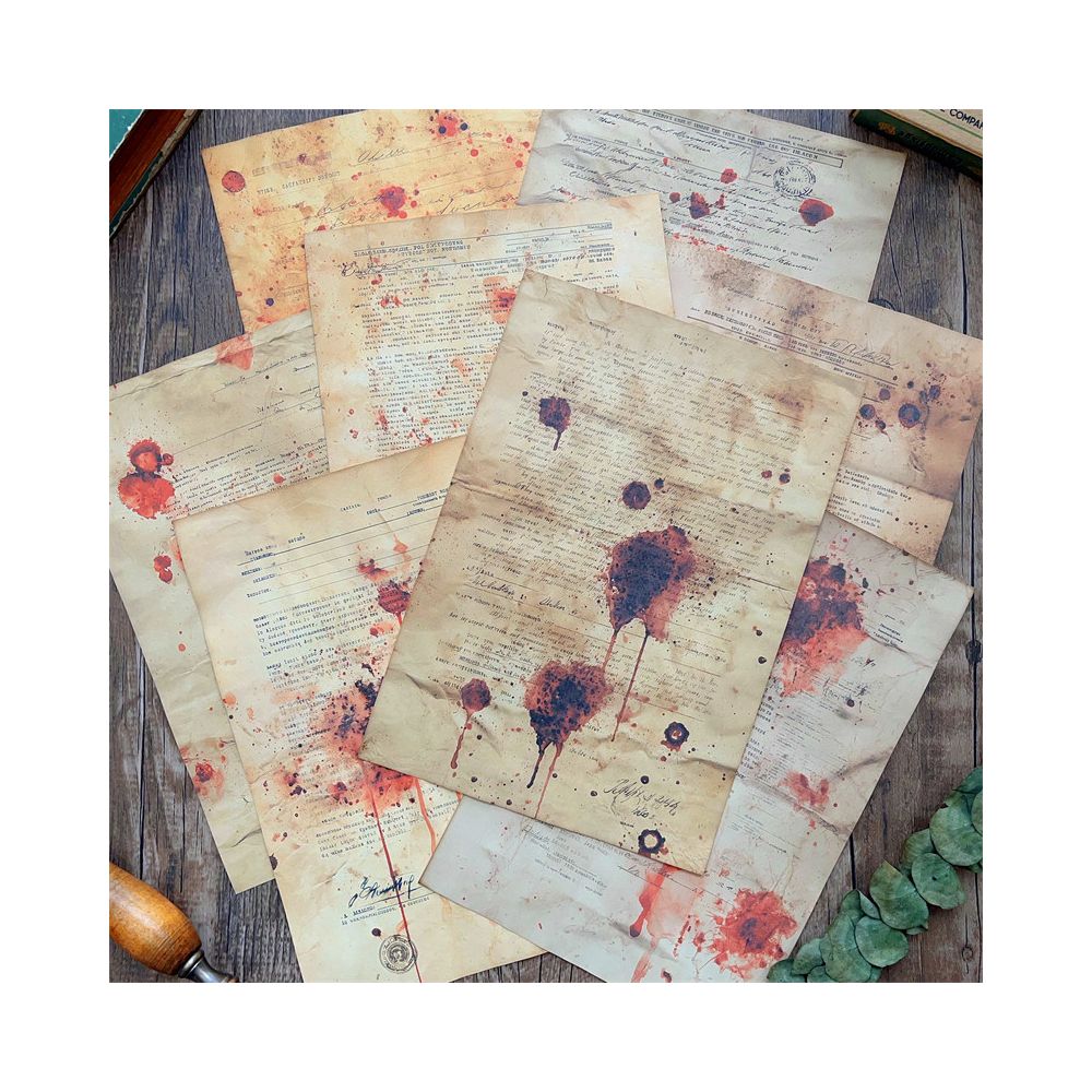 Horror style decoration background material paper 14 2 cm x 20 5 cm 8psc image 3