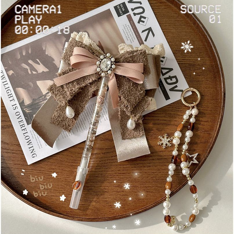 Maillard Ribbon Lace Bow Float Pearl Paper Knife image 1