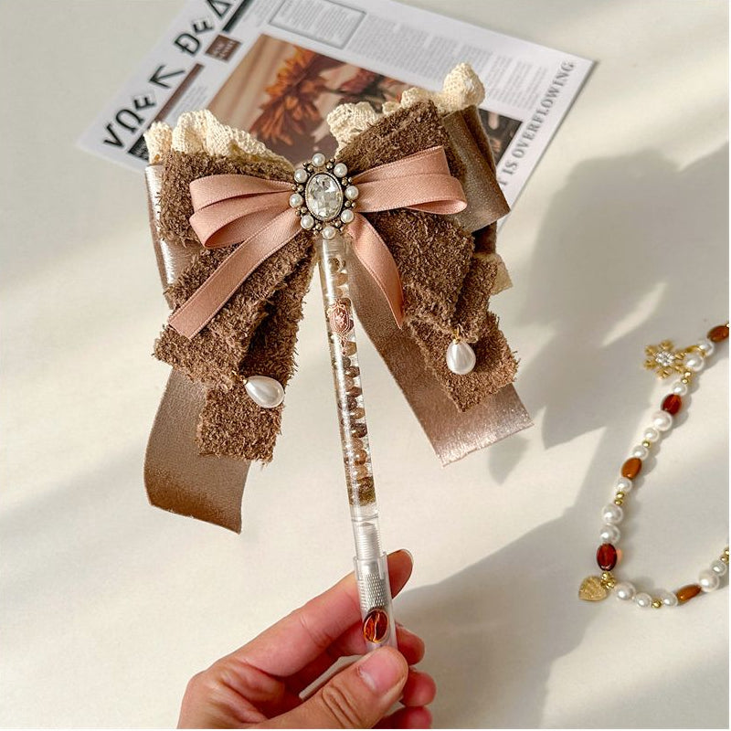 Maillard Ribbon Lace Bow Float Pearl Paper Knife image 4