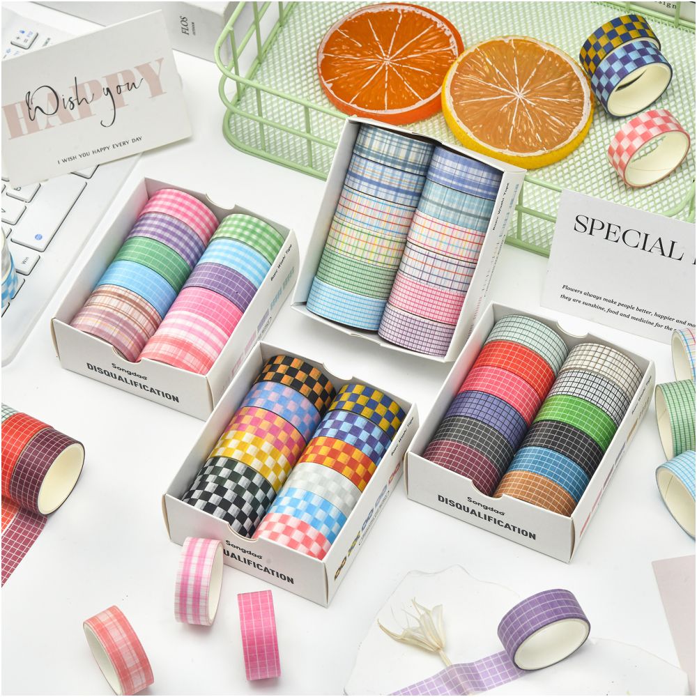 Cross border Washi Tape Set 12 Rolls 4 Types image 0