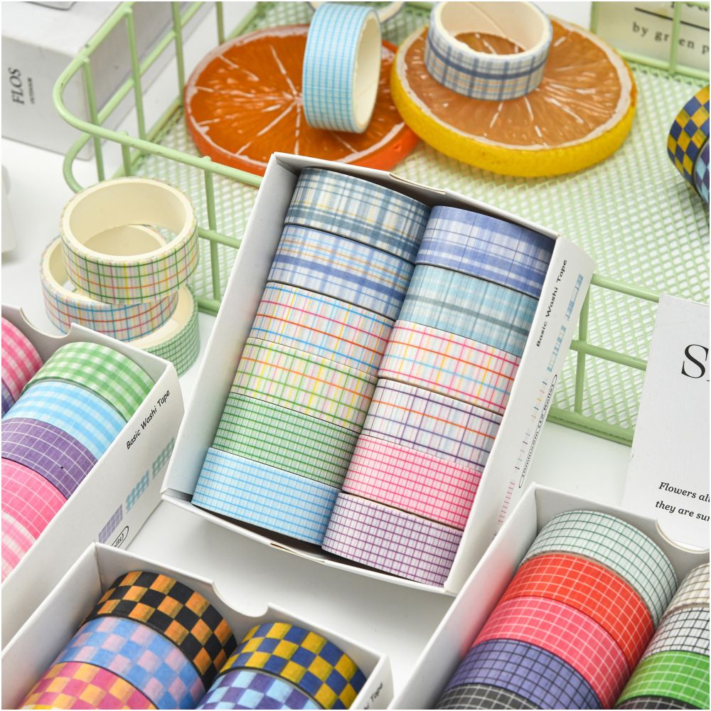 Cross border Washi Tape Set 12 Rolls 4 Types image 1