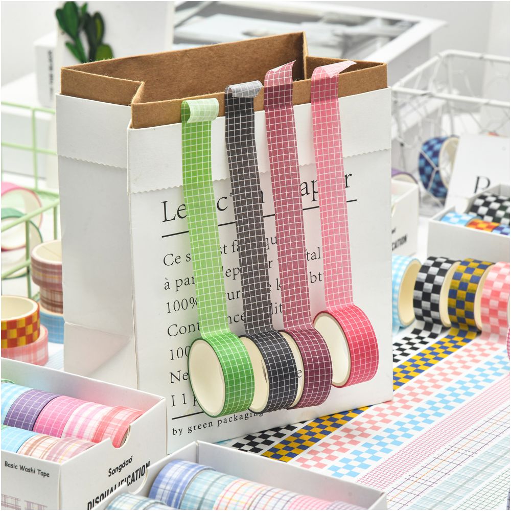 Cross border Washi Tape Set 12 Rolls 4 Types image 2