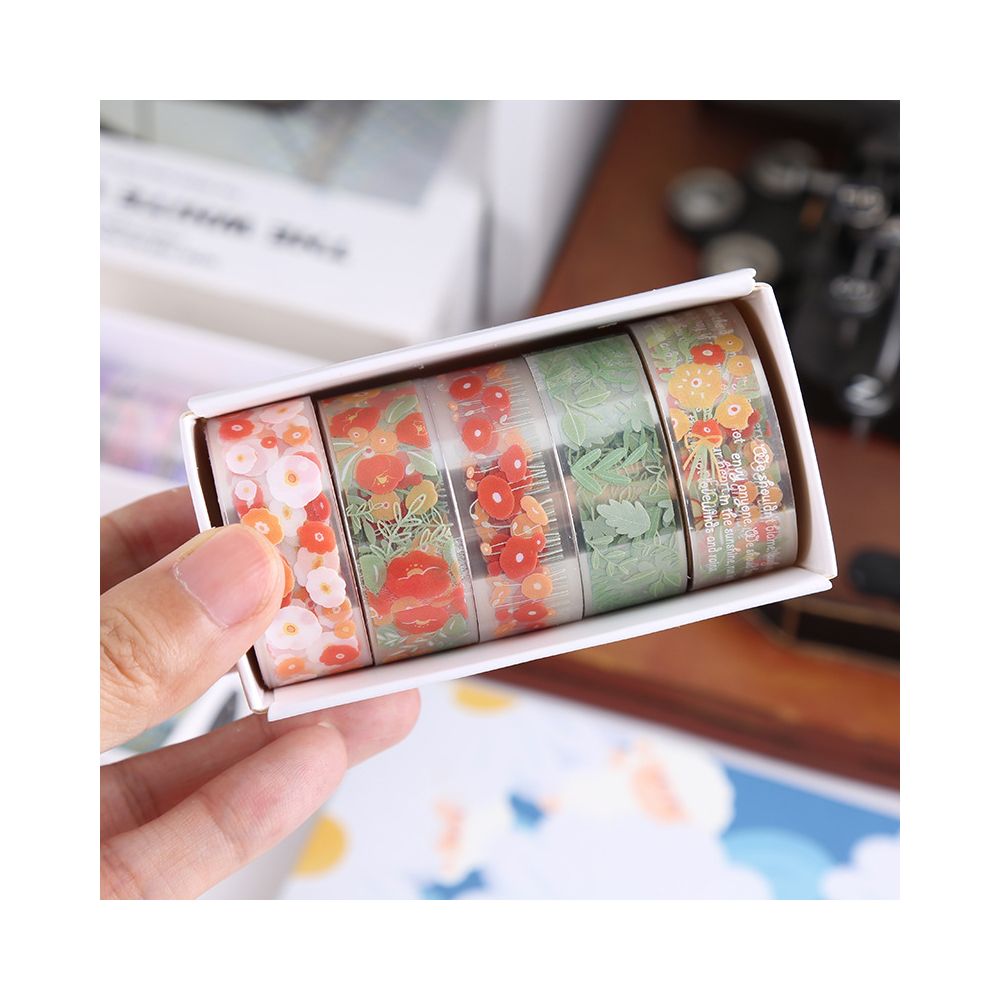 Floral Series PET Tape Set 5 rolls 6 Styles