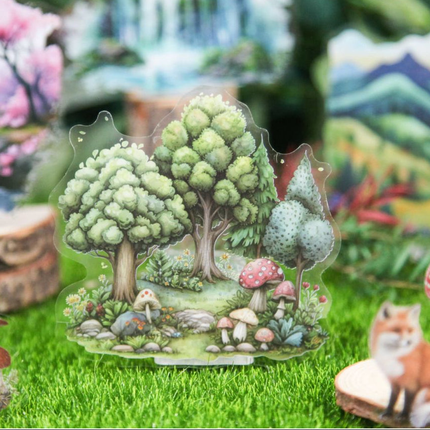 Mountain Series Forest Landscape PET Stickers 20 Sheets 4 Designs image 2