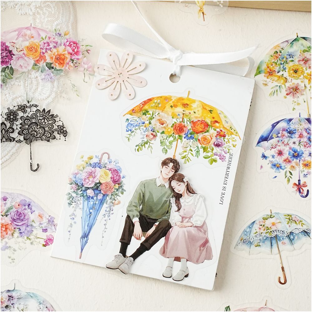 Flower and Animal Themed Journal Decorations 15 Sheets 6 Designs image 0