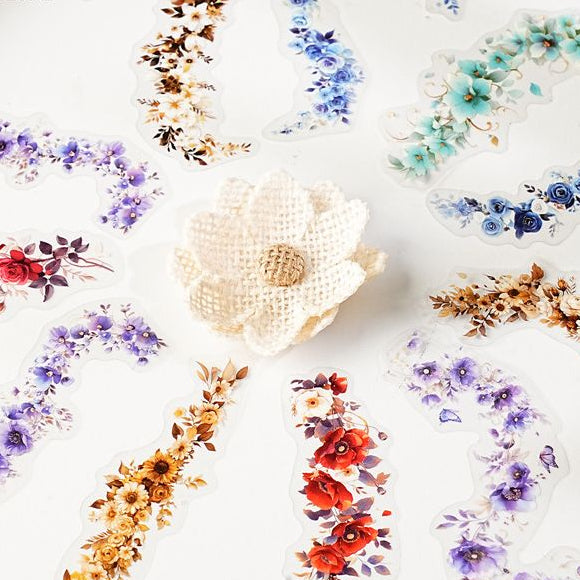 Flower Series PET Stickers 6 Styles 20 Pcs image 3