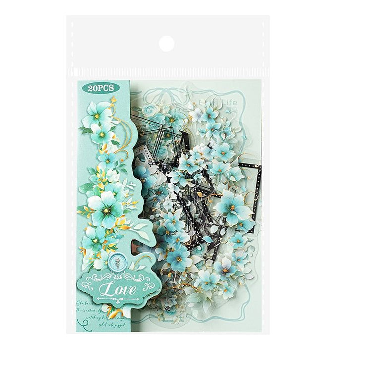 Flower Series PET Stickers 6 Styles 20 Pcs image 4