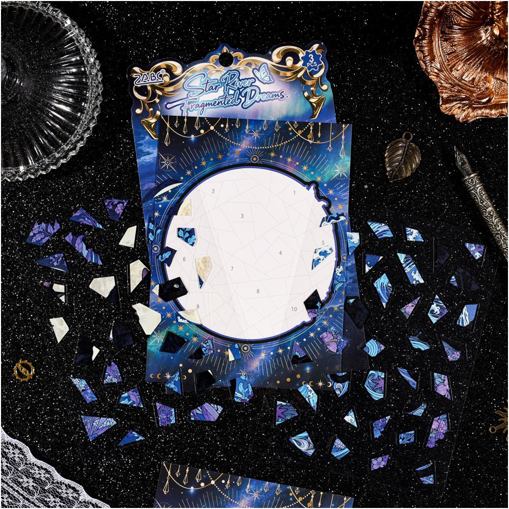 Creative Galaxy Landscape 3D Stickers 4 Styles 3 Sheets image 2