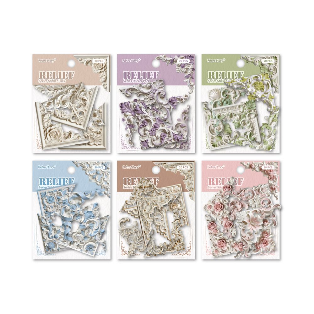 Retro Story Corner Paper Stickers 20 psc image 4