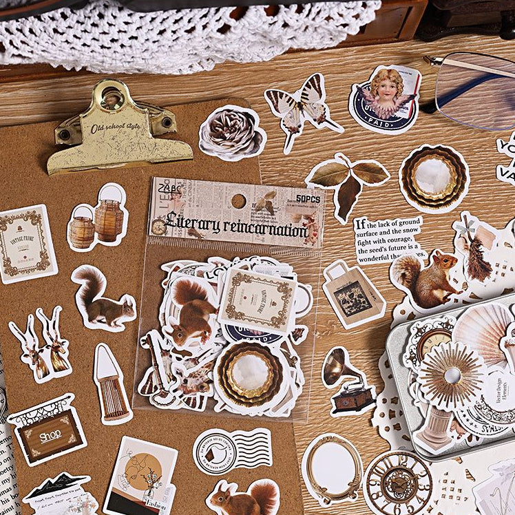 Retro Collection Series Paper Stickers 6 variants image 0