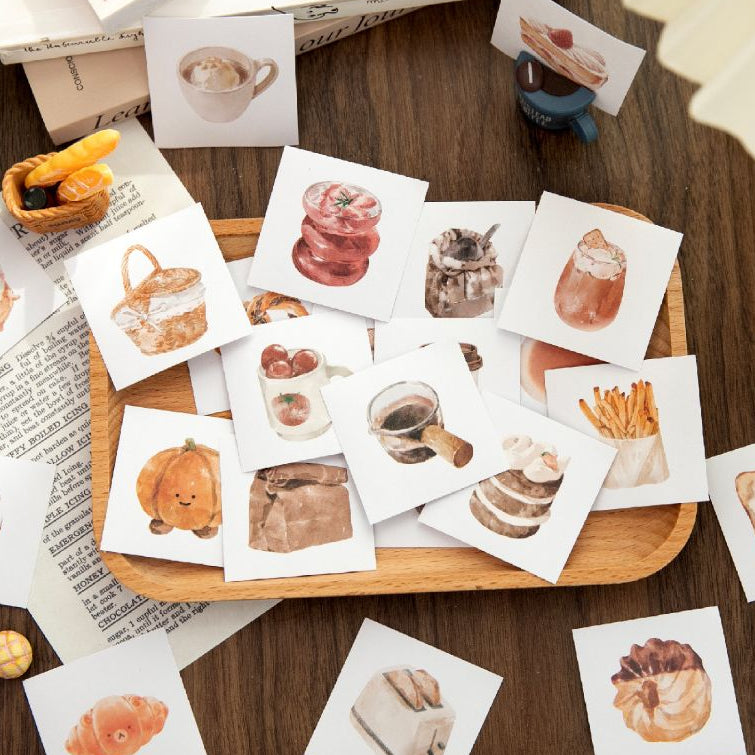 Coffee shop series material paper 5 styles 56 pcs image 2