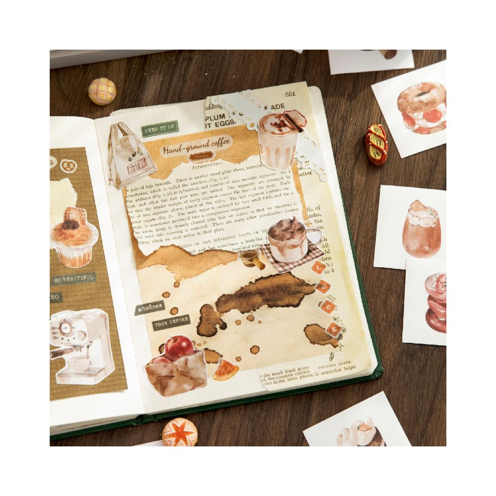 Coffee shop series material paper 5 styles 56 pcs image 3