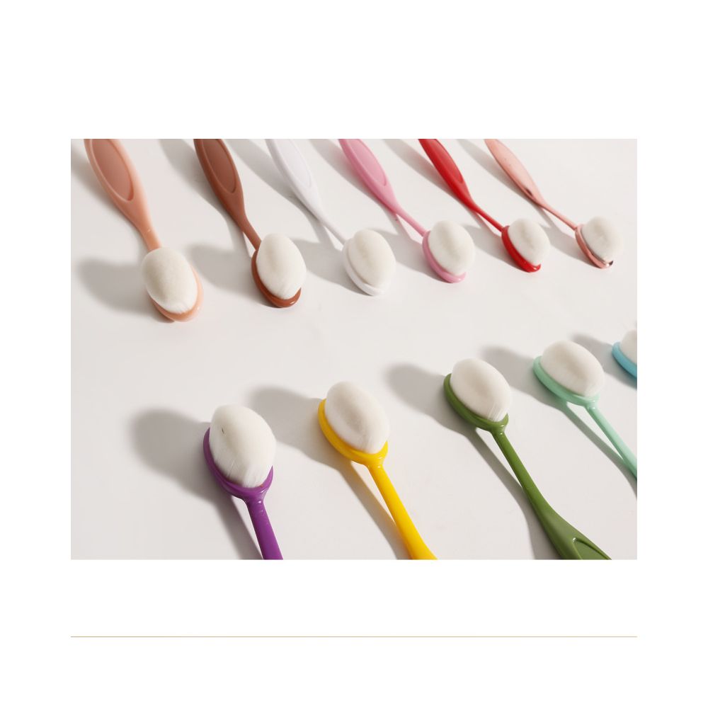 Shaped colored oval brush set image 4