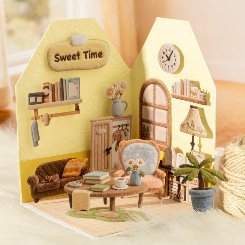 Pattern Hard Card Sticker Pack Plush House Series 6 Designs 30 Stickers image 1
