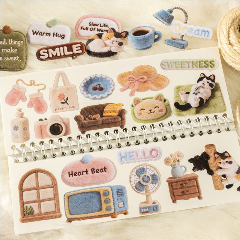 Pattern Hard Card Sticker Pack Plush House Series 6 Designs 30 Stickers image 2