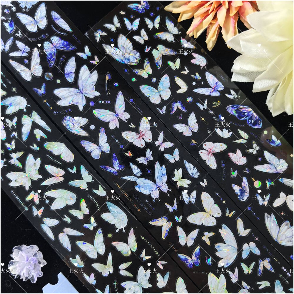 Four Color Butterfly PET Tape 5cm x 1m image 0