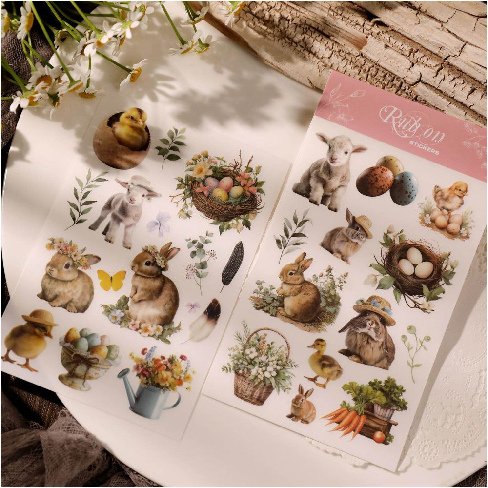 Rabbit House Rub on Paper Stickers 2 Sheets image 4