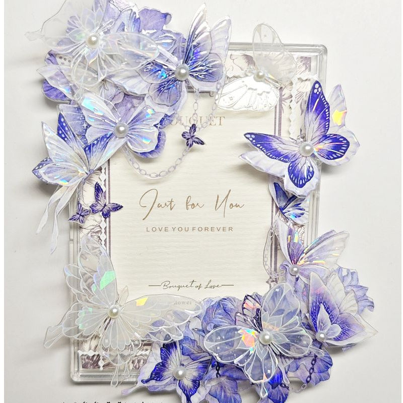 Butterfly pattern blue and purple PET Tape 5cm x 1m image 4