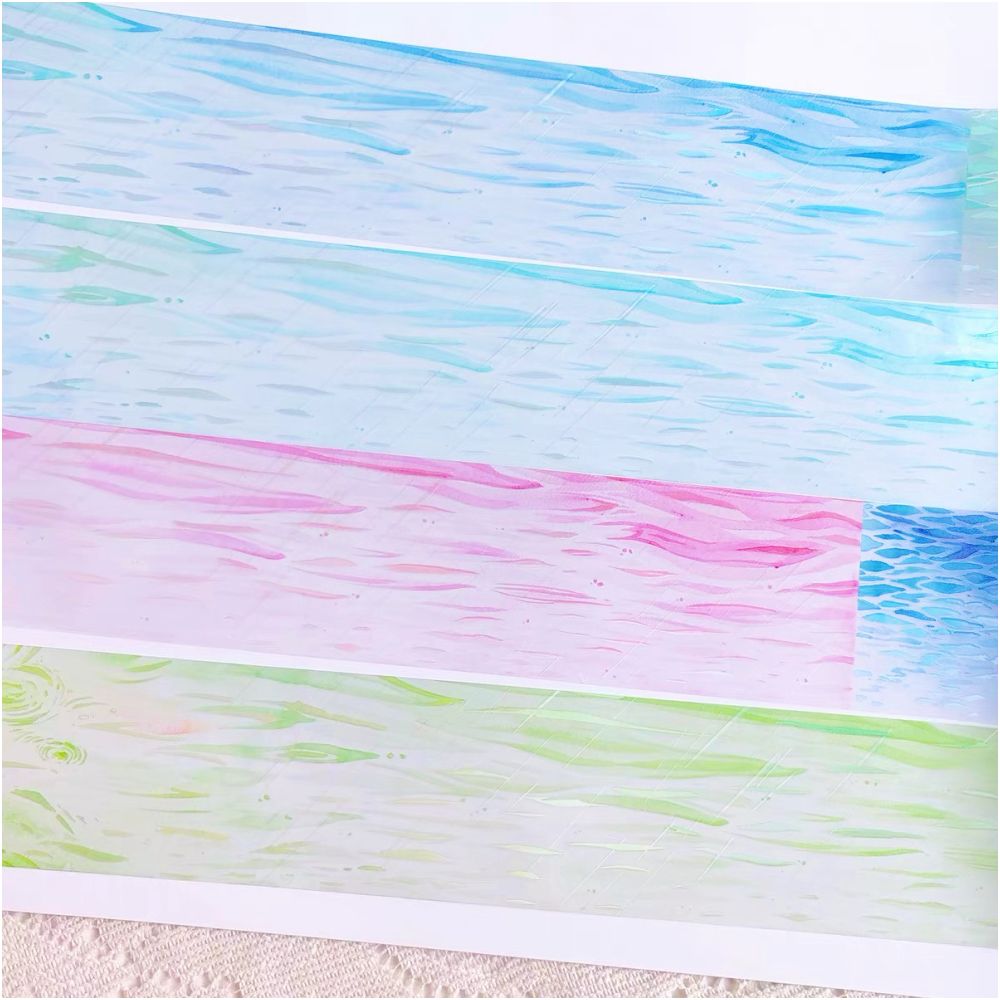 Transparent Water Ripple PET Tape 6cm x 1m image 2