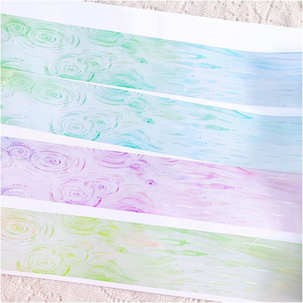 Transparent Water Ripple PET Tape 6cm x 1m image 4