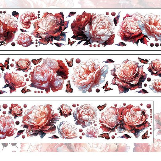 Beautiful flower PET Tape 6cm x 1m