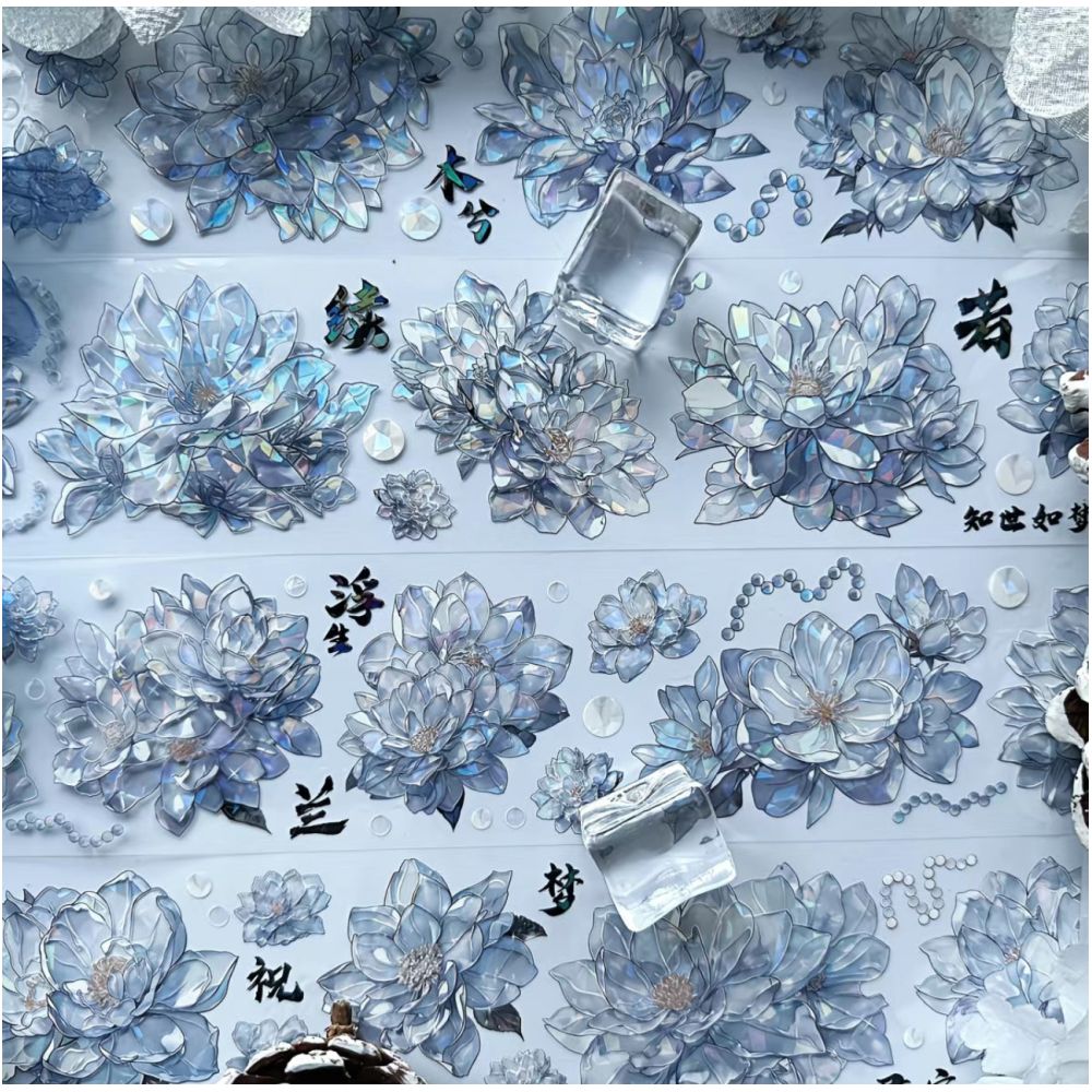 Light Flower Background PET Tape 6cm x 1m image 2
