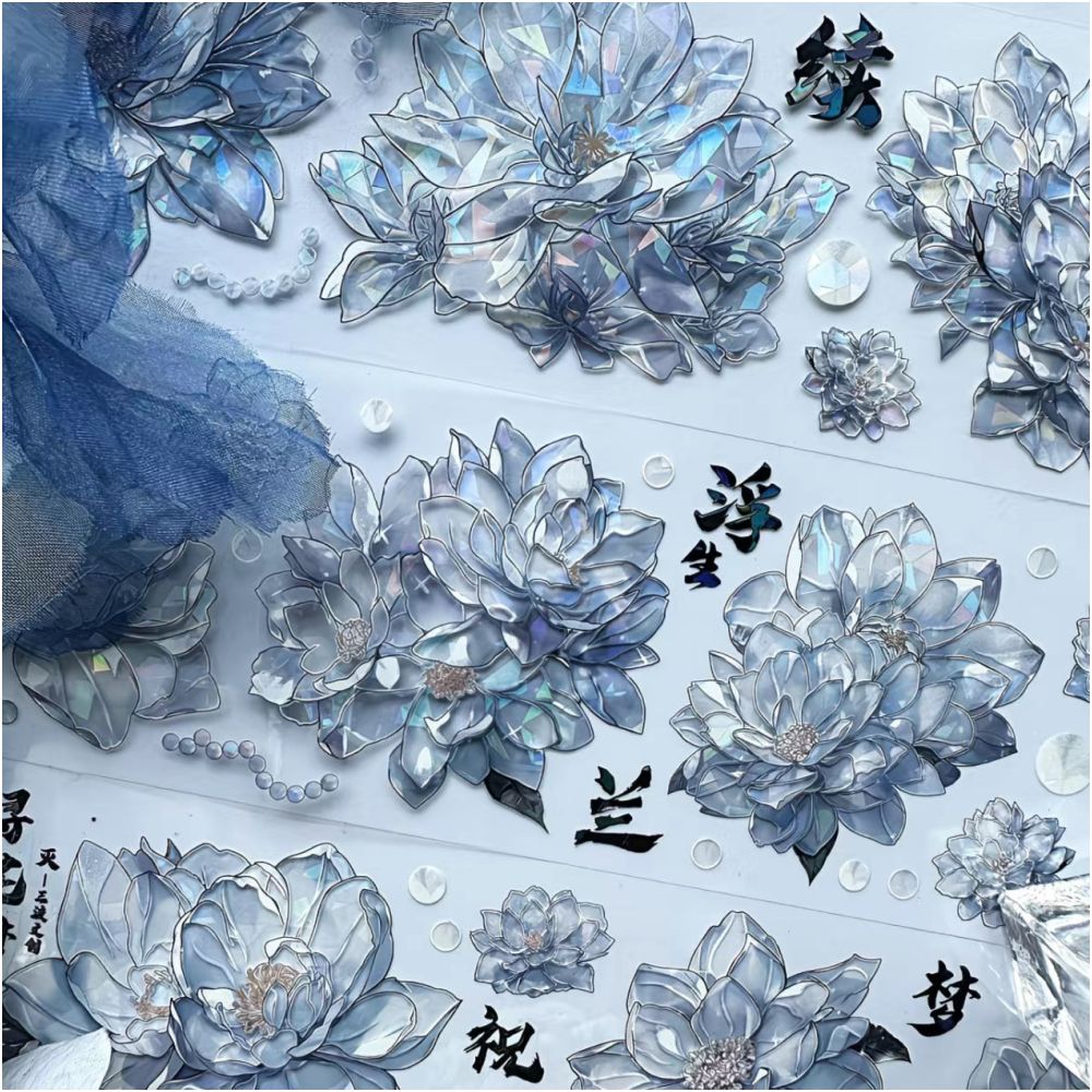 Light Flower Background PET Tape 6cm x 1m image 3