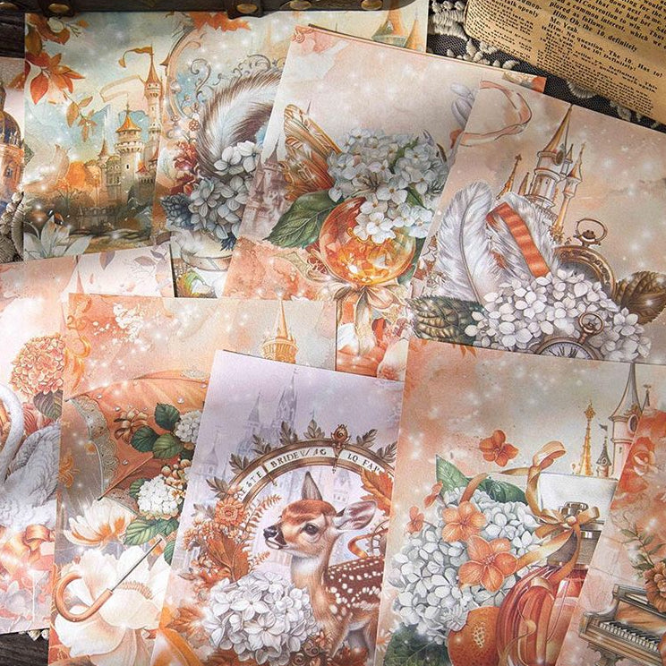 Wonderland Vintage Series Paper Material 40 Sheets 6 Designs image 1