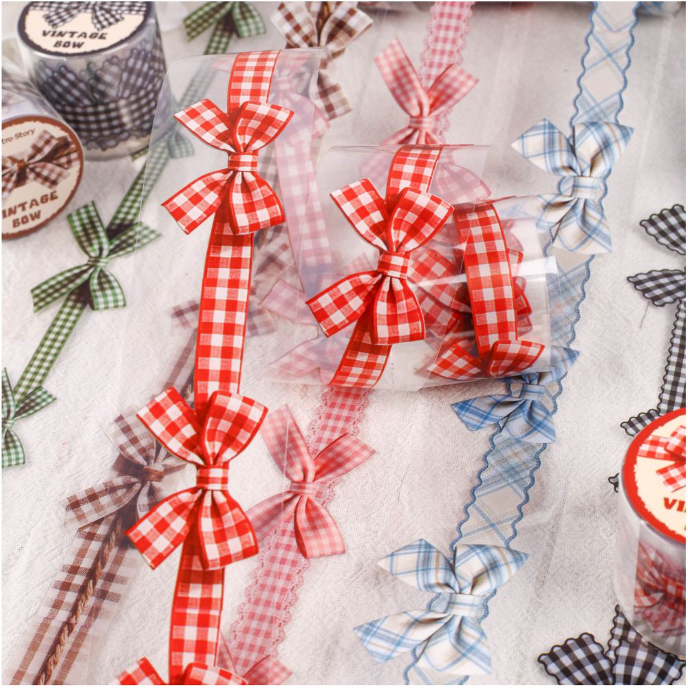 Vintage Bow Series PET Tape 3 5cm x 2m 6 Designs image 0