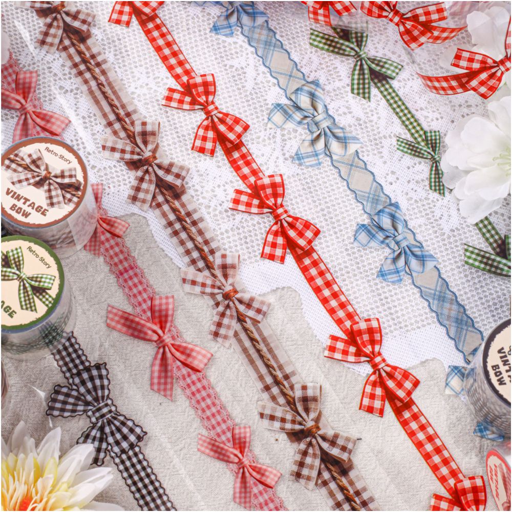 Vintage Bow Series PET Tape 3 5cm x 2m 6 Designs image 1