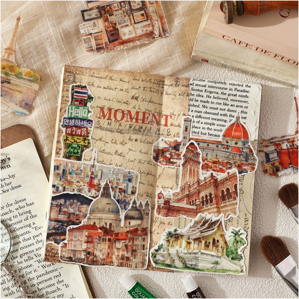 World Travel Serries PET Stickers 8 Styles 20 Pcs image 3