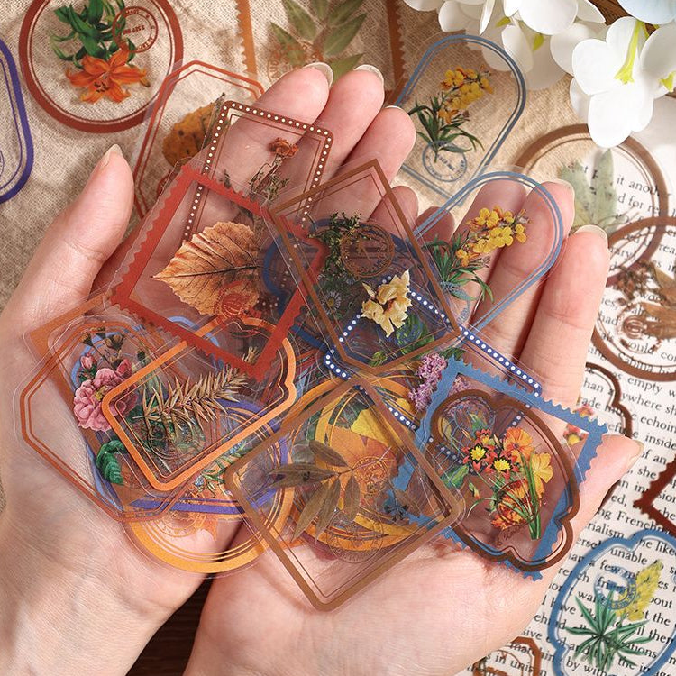 Vintage Floral PET Stickers 6 variants image 3