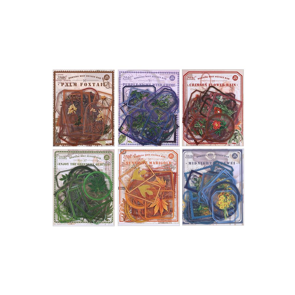 Vintage Floral PET Stickers 6 variants image 4