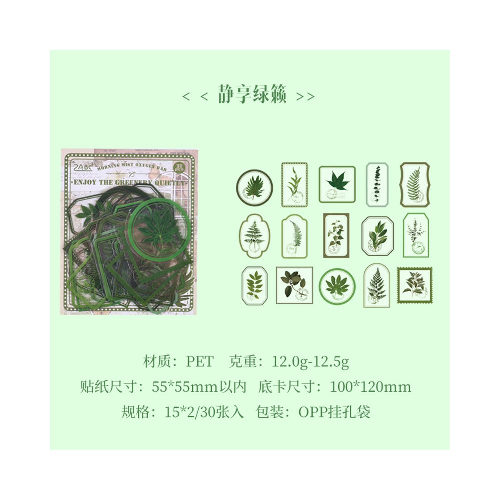 Vintage Floral PET Stickers 6 variants
