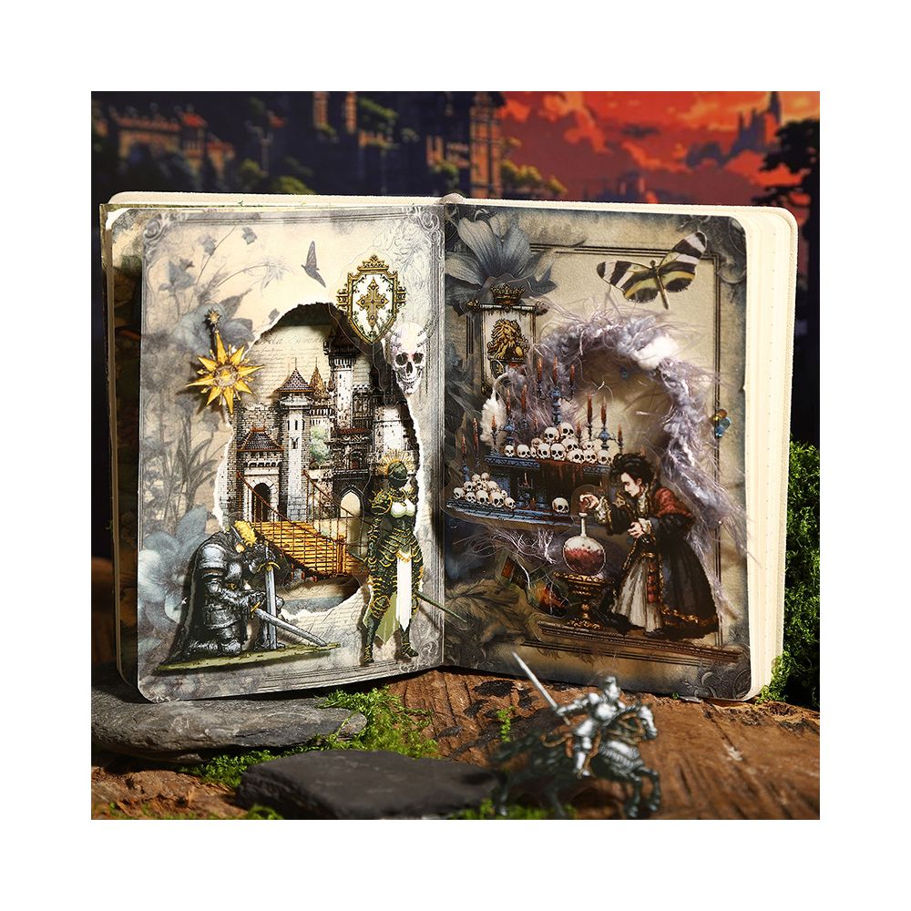 Dark Pixel Series Gothic Landscape PET Sticker Pack 4 Styles 20 Sheets image 2