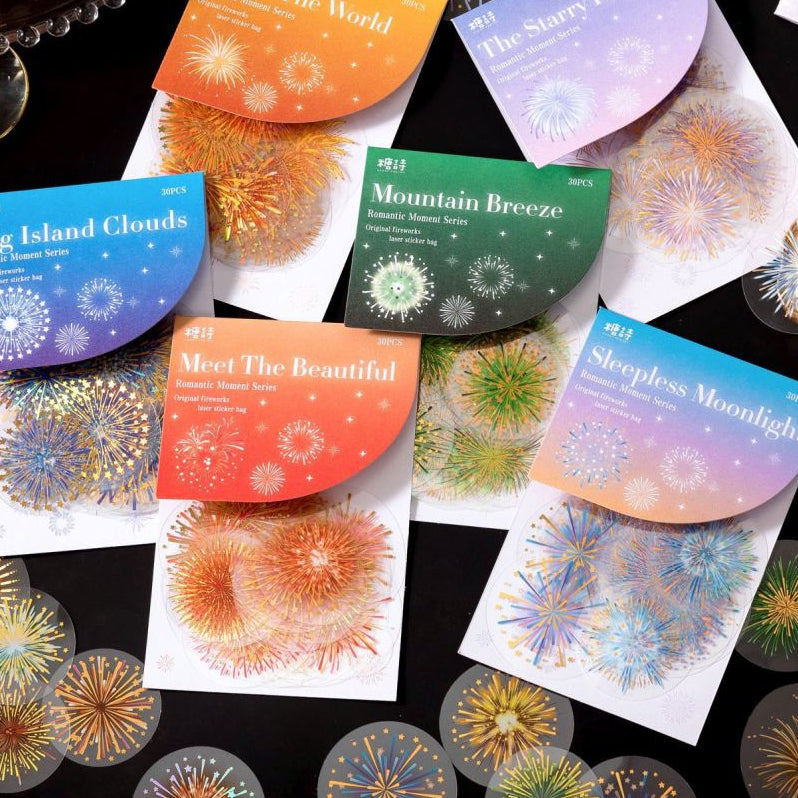 Fireworks Laser PET stickers 6 Designs image 0