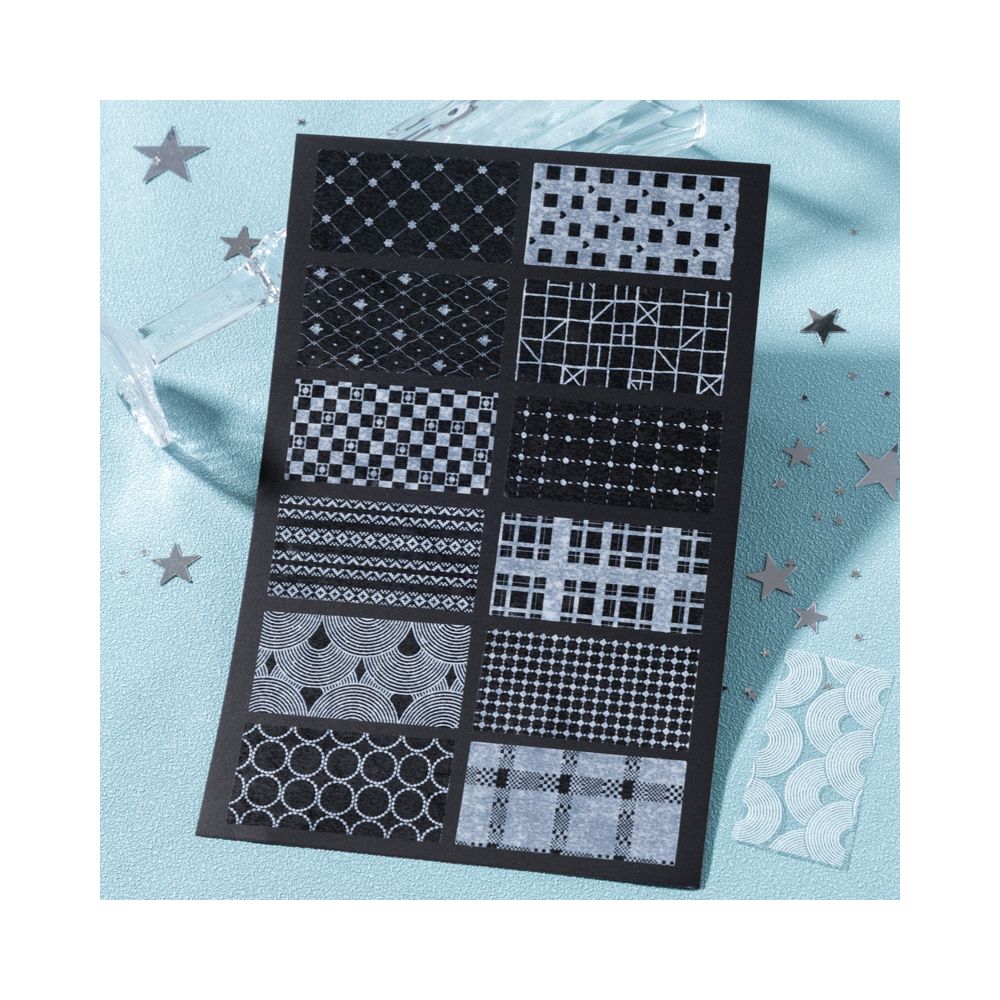 Minimalist basic pattern material PET stickers 6 variants image 2
