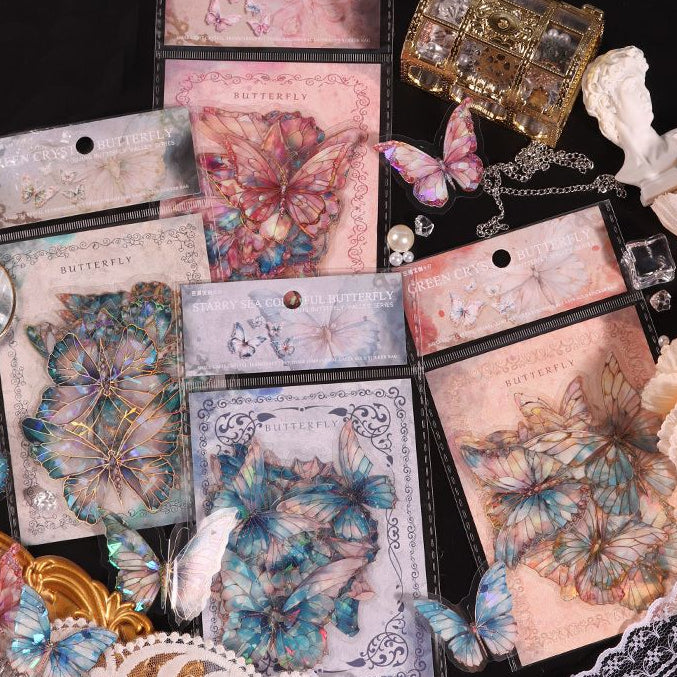 Butterfly Valley Series 3D PET Stickers 4 Styles 20 Pcs image 0