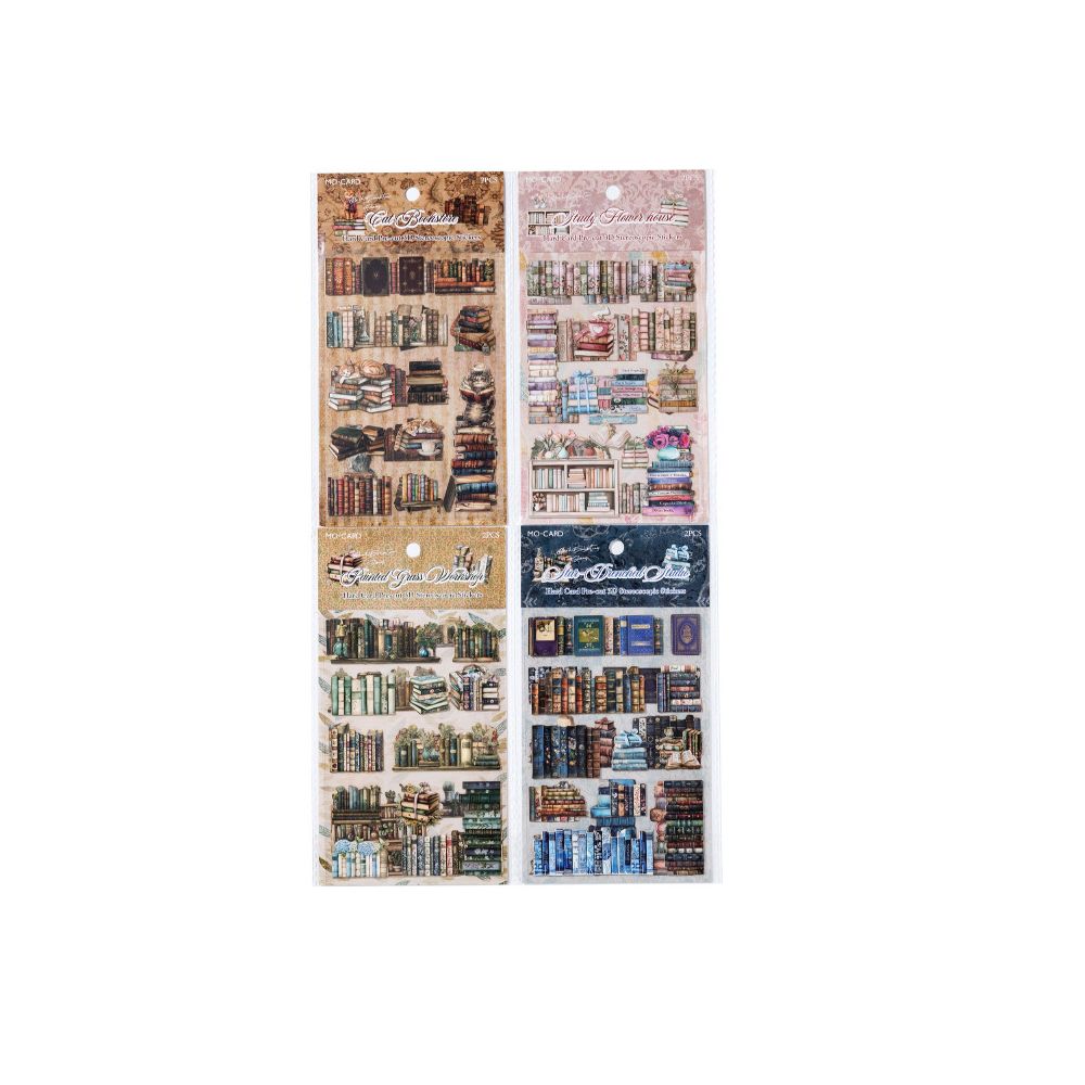 Vintage House Book Series Hard Card Stickers 2 Sheets 4 Designs image 4