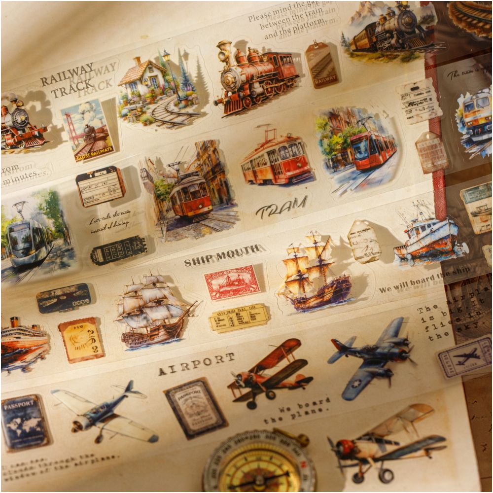 Era Travel Series PET Tape 5cm x 2m 4 Designs image 1