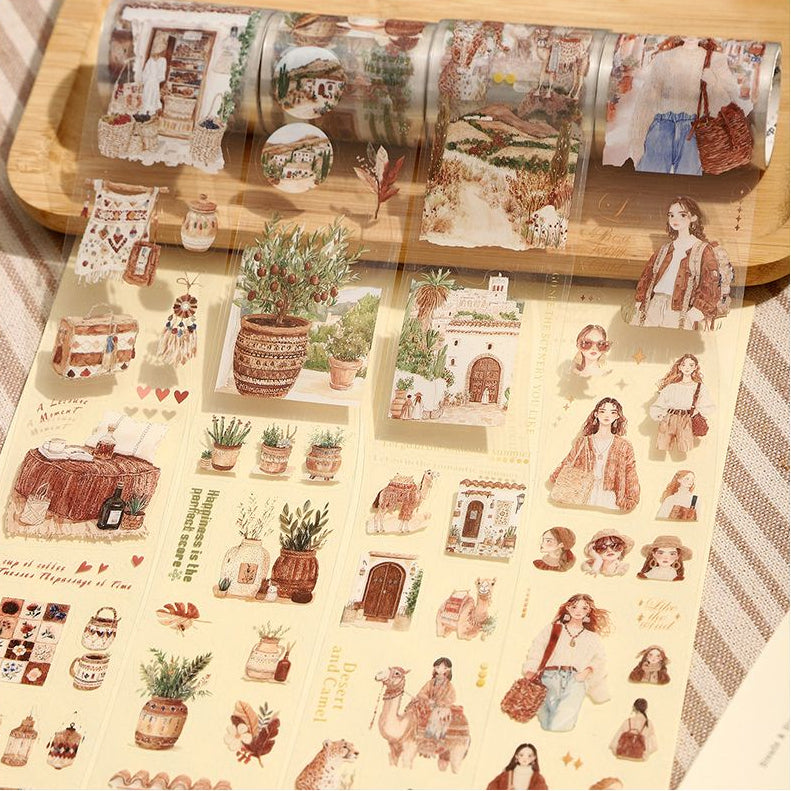 Bohemian Series PET Tape 5cm x 2m 4 Designs image 1