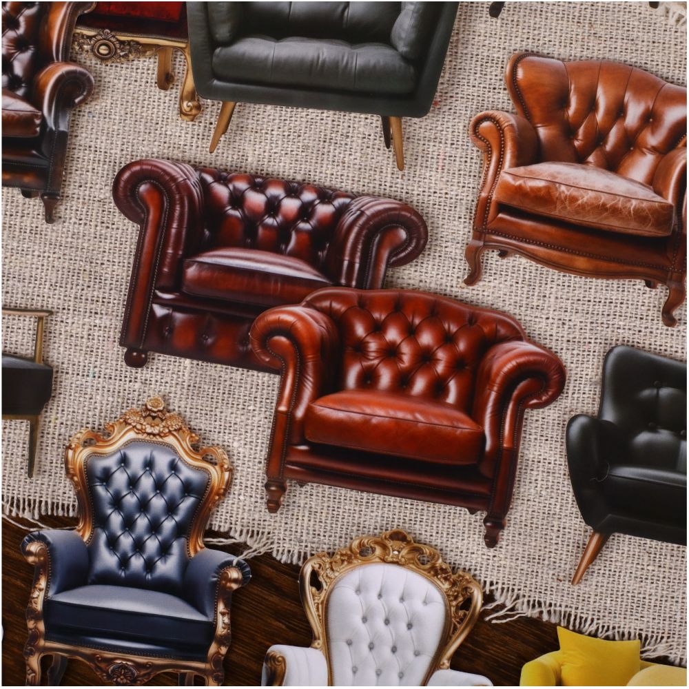 Vintage Sofa Series Paper Stickers 8psc 6 Designs image 0