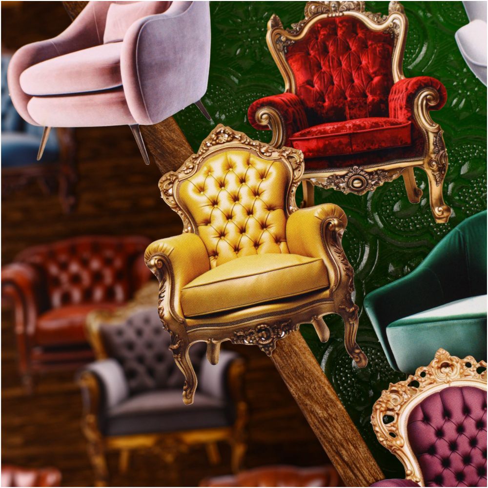 Vintage Sofa Series Paper Stickers 8psc 6 Designs image 1