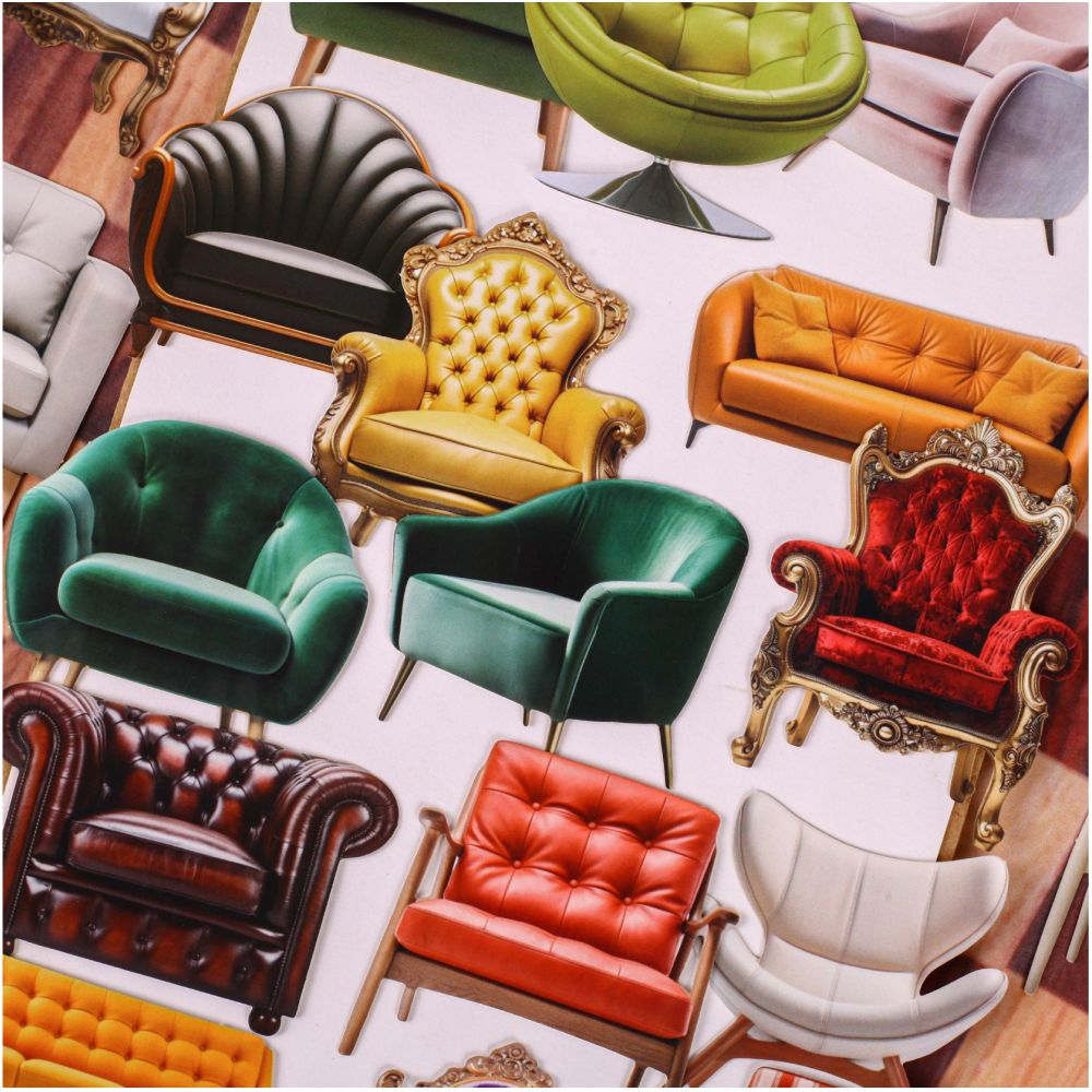 Vintage Sofa Series Paper Stickers 8psc 6 Designs image 2