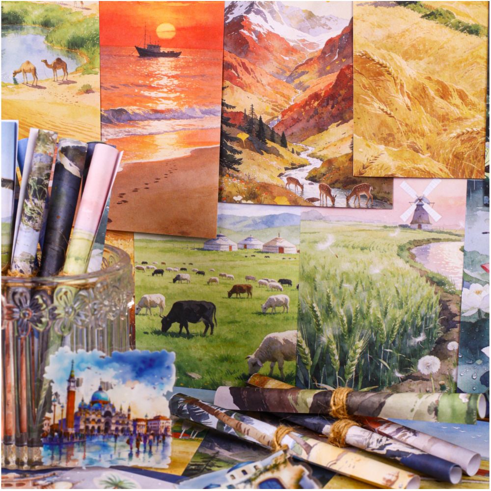 Mountain and Wilderness Journey Series PET Stickers Pack 46psc 6 Designs image 1