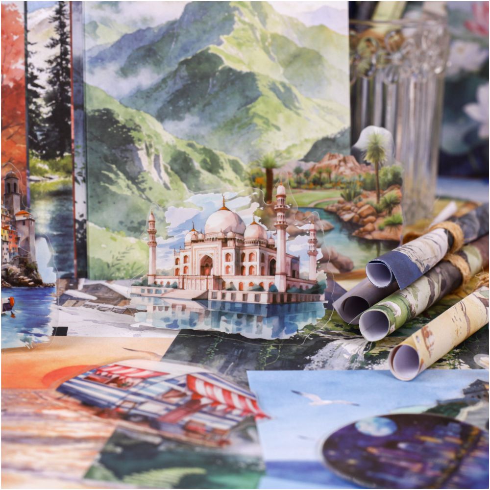Mountain and Wilderness Journey Series PET Stickers Pack 46psc 6 Designs image 2