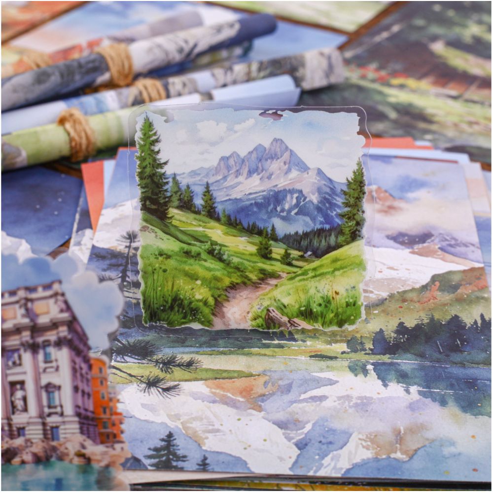 Mountain and Wilderness Journey Series PET Stickers Pack 46psc 6 Designs image 3